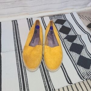 DR. SCHOLL'S FESTIVAL GOLDEN YELLOW ESPADRILLE FLATS, SZ 8.5